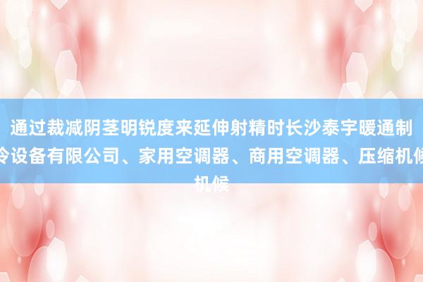通过裁减阴茎明锐度来延伸射精时长沙泰宇暖通制冷设备有限公司、家用空调器、商用空调器、压缩机候